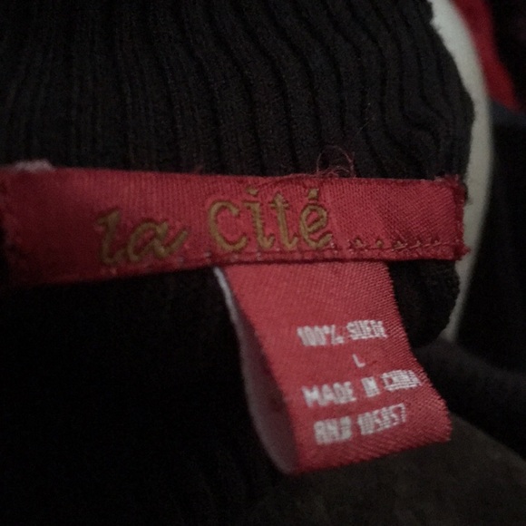 La Cite’ Suede Mock Neck Top/Sweater. Large - Picture 8 of 9